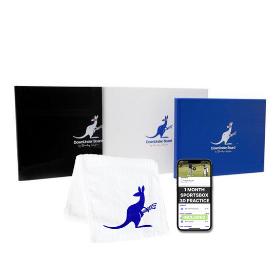 Bundle of Any THREE DownUnder Board 1.0's + Free DownUnder Golf Towel + Video Lesson by Bradley Hughes + Free U.S. Shipping